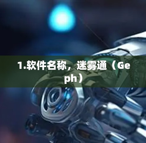 1.软件名称，迷雾通（Geph）