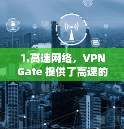 1.高速网络，VPNGate 提供了高速的互联网连接，通常支持 1Gbps 的带宽，确保数据传输速度快，适合需要快速连接的用户
