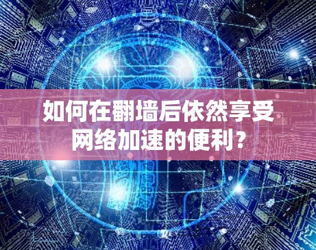 如何在翻墙后依然享受网络加速的便利？