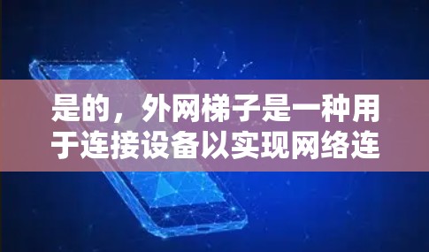 是的，外网梯子是一种用于连接设备以实现网络连接的工具。具体来说，外网梯子通常用于连接路由器、交换机、服务器等设备，以方便用户实现网络连接。以下是一些关于外网梯子的实用信息
