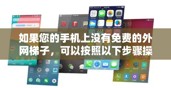 如果您的手机上没有免费的外网梯子，可以按照以下步骤操作