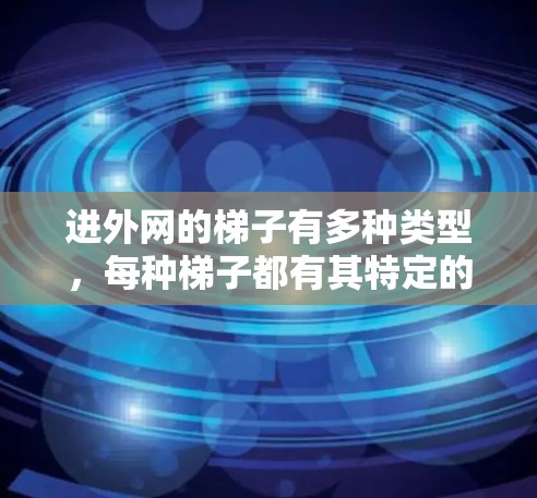 进外网的梯子有多种类型,每种梯子都有其特定的应用场景和适用范围。以下是常见的梯子类型及其特点和应用 进外网的梯子有多种类型,每种梯子都有其特定的应用场景和适用范围。以下是常见的梯子类型及其特点和应用